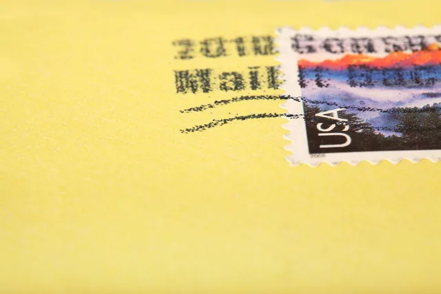 card, design, envelope, letter, mail, mark, paper, post, postage, postal, send, stamp, yellow, yellow paper, yellow email, yellow design, yellow letter, postage, postage, postage, postage, postage. How to plan and measure a direct mail marketing campaign