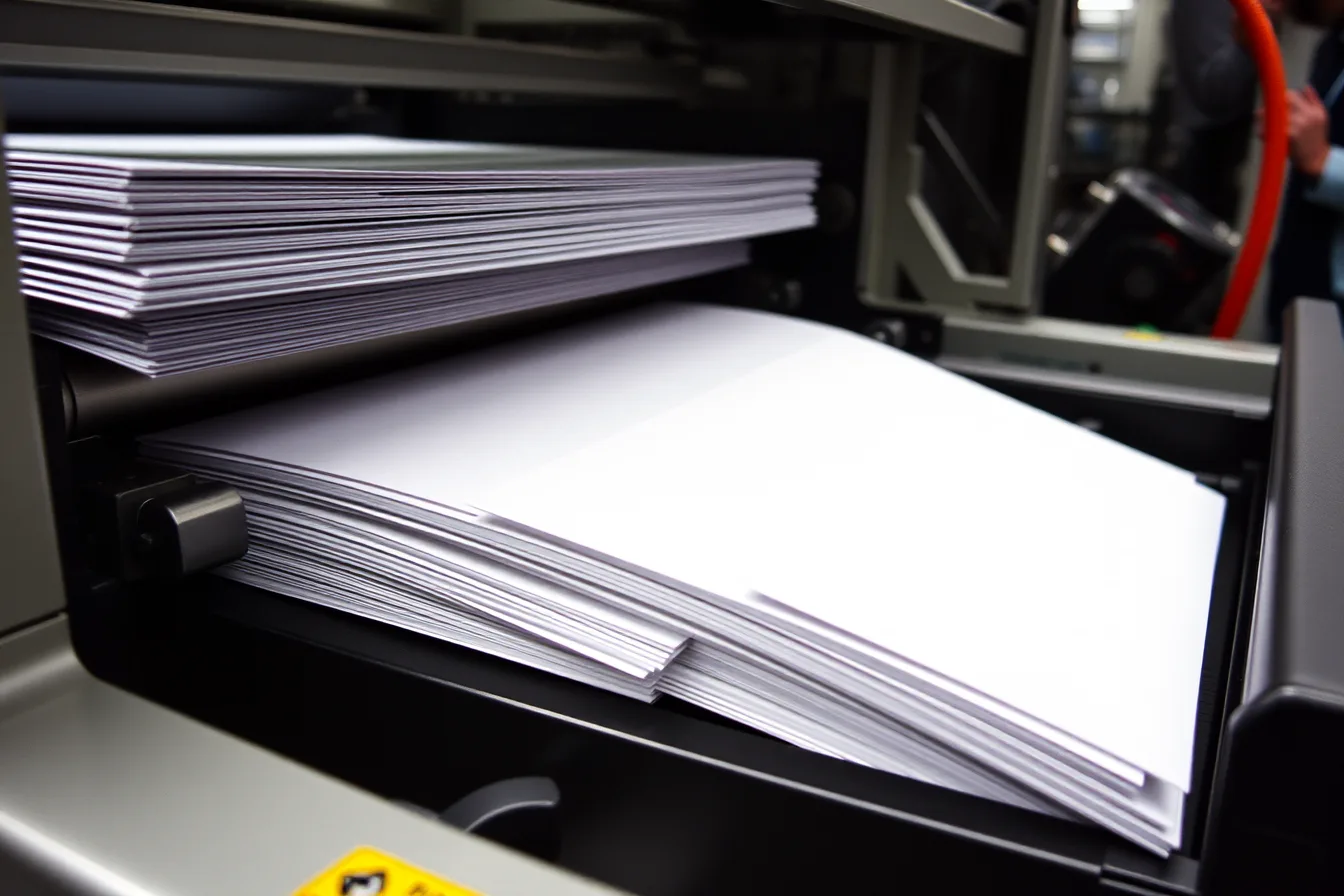 Printed direct mail envelopes feeding through a commercial printing press. Direct mail marketing best practices: the sequence that actually works