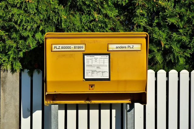letter box, mailbox, post, post office, yellow, send, to ship, metal, letter, postman, envelope, box, postman, postman, postman, postman, postman. How to turn direct mail marketing trends into a pilot
