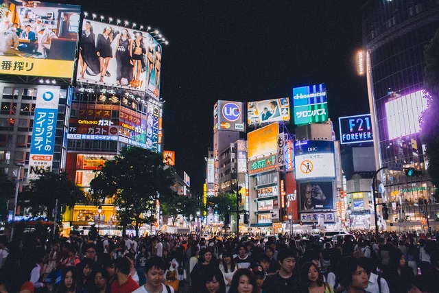 shibuya crossing, tokyo, japan, asia, people, crowd, busy, traffic, billboards, screens, lights, led, advertisements, city, architecture, night, evening, urban, walking, pedestrians, shibuya crossing, tokyo, tokyo, tokyo, tokyo, tokyo, billboards, led. Outdoor advertising planning: the repair stages, permit checks and tests to run