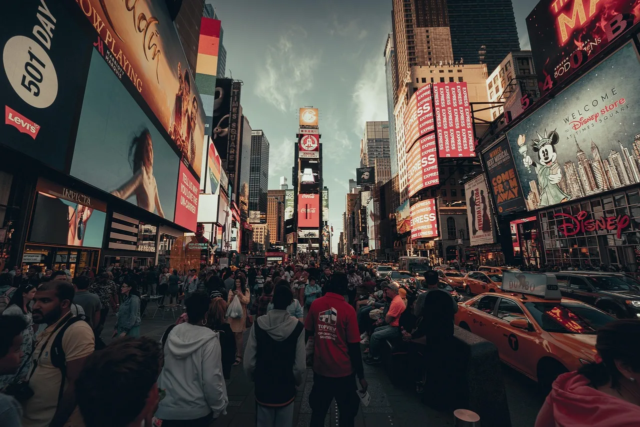nyc, new york, times square, america, manhattan, city, building, cityscape, landmark, urban, buildings, modern, travel, crowd, new york, new york, new york, new york, new york, times square, crowd. What the outdoor advertising examples actually show