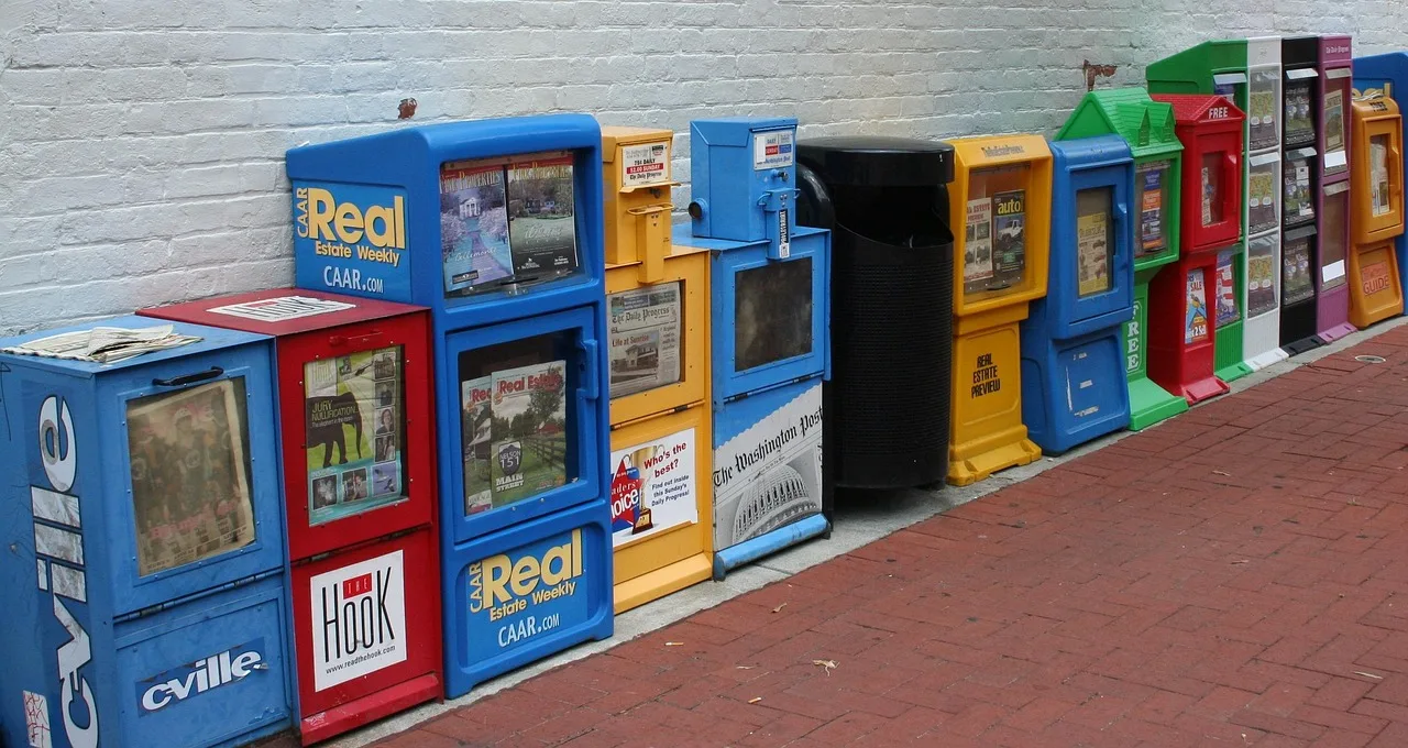 newspapers, pamphlets, vending machines, flyers, journalism, printed material, papers, pamphlet, brochure, booklet, publication, magazine, marketing, pamphlets, vending machines, vending machines, vending machines, vending machines, vending machines, flyers, pamphlet, pamphlet, magazine. Where the print advertising examples agree, and where they do not