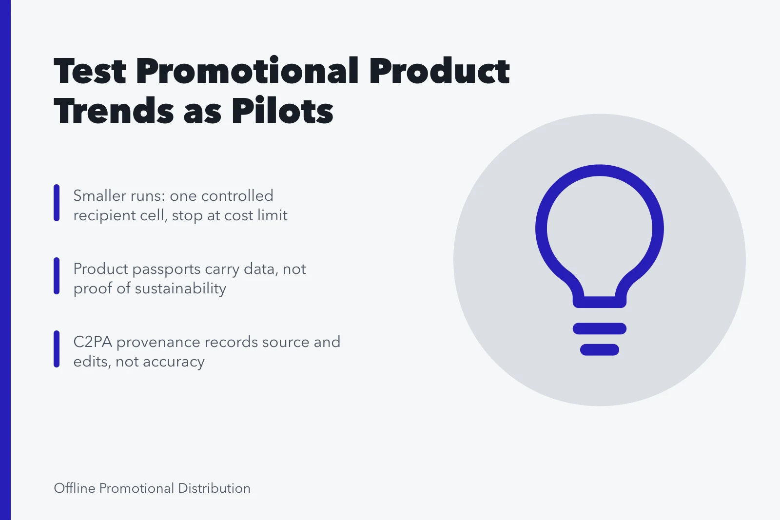 Card listing pilot tests for promotional product marketing trends. Reading promotional product marketing trends with a cool head